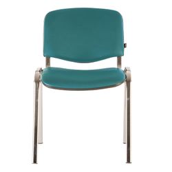 BRABIX "Iso CF-001" staff and visitors chair, chrome frame, turquoise leather