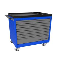 PROFFI Truck instrumental 795.6 RAL5005 (6 RAL7024 drawers, handle, wheels)