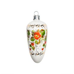 Гжельский Фарфоровый завод / Christmas tree toy Pine cone overglaze color painting gold
