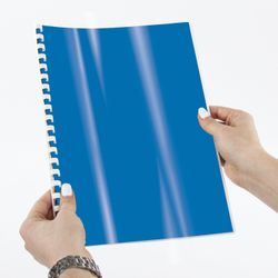 Plastic covers for binding, A4, SET 100 pcs., 300 microns, blue, BRAUBERG