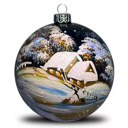 Christmas ball Village winter