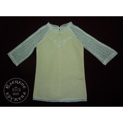 Елецкие кружева / Yelets lace / Kids dress with lace sleeves
