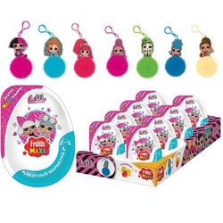 Конфитрейд / FRUITLS MAXI LOL Bir oyuncak ile plastik bir yumurtada meyve şekeri 1kor * 6bl * 8pcs, 10g.