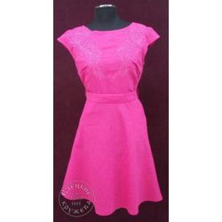 Елецкие кружева / Yelets lace / Women's linen dress with embroidery