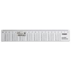 Plastic ruler 20cm, PYTHAGORAS, reference multiplication table