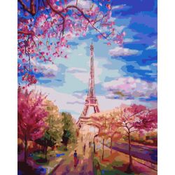 Опт-картина / Painting by numbers 40x50 Spring Tower