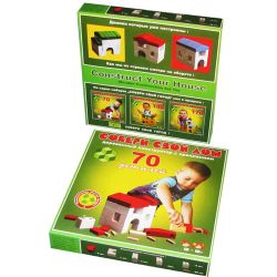 Häuser mit Befestigung "BUILD YOUR HOUSE" 70 Teile für Kinder ab 3 Jahren