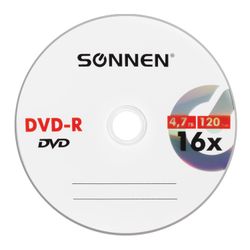 SONNEN / Disc DVD-R 4,7 Gb, 16x, Slim Case (1 piece)