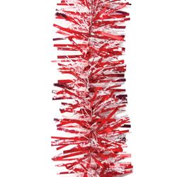 XMAS DREAM / Tinsel 1 piece, diameter 70 mm, length 2 m, red with transparent to white point