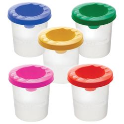 The glass-pot STAMM, 5 colors assorted (red, yellow, green, blue, purple)