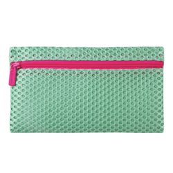 Pencil case-cosmetic bag BRAUBERG, mesh, "Neon", aquamarine, 23х14 cm
