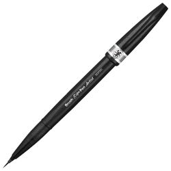 Pen-brush PENTEL (Japan) "Artist Brush Sign Pen", a line of writing: 0.5-5 mm, gray