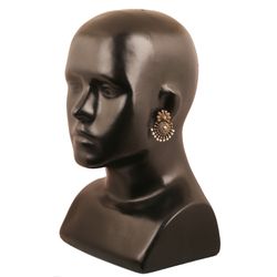 Touchstone Indian Bollywood Ancient Southern Gold Schmuck inspiriert Brautschmuck Ohrringe mit Kunstperlen in antikem Ton und oxidiert für Frauen