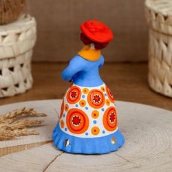 Дымковская глиняная игрушка / Figurine "Elegant Lady"