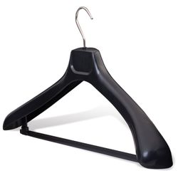 BRABIX / Coat hanger, size 50-52, plastic, anatomical, crossbar, strap hooks, black