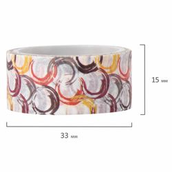 ОСТРОВ СОКРОВИЩ / WASHI adhesive tapes for decor "Mix No. 3", 15 mm х 3 m, 7 colors, rice paper
