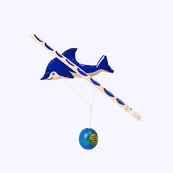 Богородская игрушка / Wooden souvenir "Diving Dolphin"
