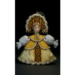 Потешный промысел / Souvenir porcelain pendant doll "Girl in a shower"
