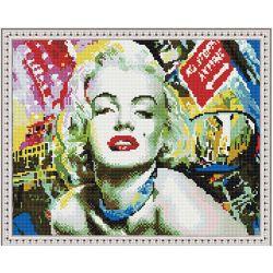Опт-картина / Mosaïque diamant 40x50, strass rond Marilyn Monroe