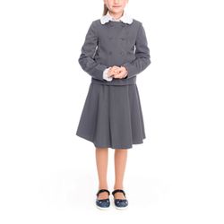School jacket with decorative buttons grey for girls