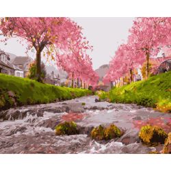 Опт-картина / Painting by numbers 40x50 Spring river
