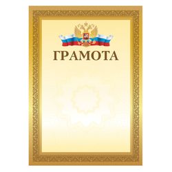 BRAUBERG / Diploma A4, coated cardboard, golden frame