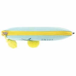 Pencil case-cosmetic bag BRAUBERG, canvas surround applications, "Ananas", 20х3х9 cm