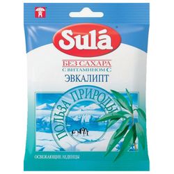 SULA / Candy-caramel lollipop "Eucalyptus", package 60 g