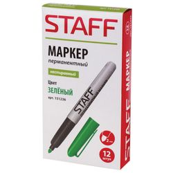 Permanentmarker (unlöschbar) STAFF "EVERYDAY", GRÜN, ergonomisches Gehäuse, Rundspitze 2 mm