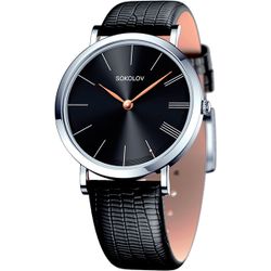SOKOLOV / Reloj de pulsera ruso plateado Harmony 152.30.00.000.04.01.2