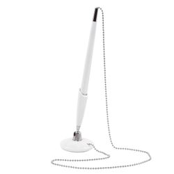 BRAUBERG / Masa tükenmez kalem "Stand-Pen White1", MAVİ, zincir, 50 adet.