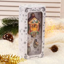 Сималенд / Christmas tree decoration "Clock with cones"