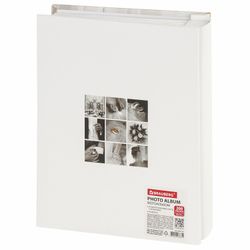 Photo album BRAUBERG "Rings and pearls" for 200 photos 10x15 cm, hard cover, binding, box