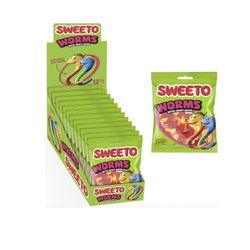 Конфитрейд / Fruit jelly in bags SWEETO WORMS WORM 1kor * 6bl * 12pcs 80 gr.