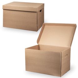 Box archival "record keeping" (325х480х295 mm), with lid, corrugated Board, BRAUBERG,