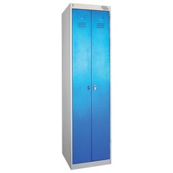 Metal cabinet for clothes "SHREK-22-530", two-section, 1850x530x500 mm, collapsible