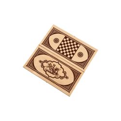 GamesDealer / Backgammon "Kirov Chariot" petit (Russie, bois, 40x20x4 cm)