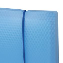 BRAUBERG / Notebook on rings A5 (175x220 mm), 120 sh., Plastic cover, cage, with a fixing elastic band, blue / 5 pcs.