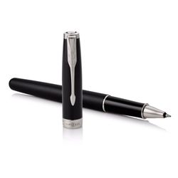 Rollerball PARKER "Sonnet Core Matt Black CT", cuerpo lacado negro mate, detalles en paladio, negro