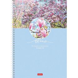 HATBER / Notebook A4 96 pages comb, cage, cardboard cover, "Beauty of Blossom" / 8 pcs.