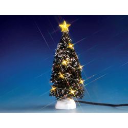 Hình nhẹ 'Cây thông Noel' với đèn trong suốt, 18 cm, pin, LEMAX