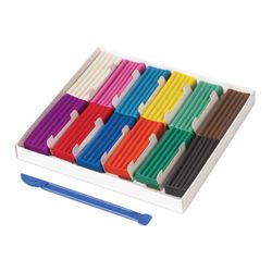 Clay classic PYTHAGORAS "bundling" 12 colors, 240 g, with stack, carton