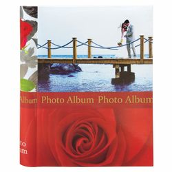 Photo album BRAUBERG 20 magnetic sheets, 23х28 cm, "Feelings", red