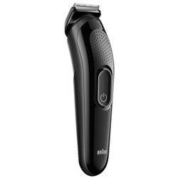 A set of clippers and shaving the BRAUN MGK3020, 5 nozzles, cleaning under the water, network+battery, black