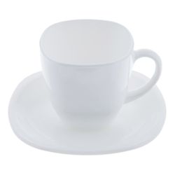 LUMINARC / Table set "Carine Mix", black and white glass, 30 items