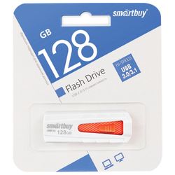 SMARTBUY / Flash Drive 128 GB Iron USB 3.0, White / Red