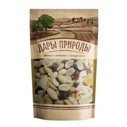 GIFTS OF NATURE / Nuts and dried fruits "Cocktail", peanuts, candied fruits, banana, dried fruits, cashews, 150 g