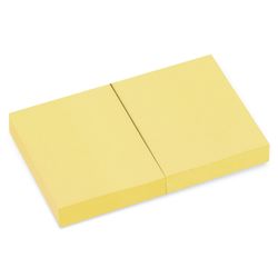 BRAUBERG / Self-adhesive block (stickers) PASTEL, 38x51 mm, 100 sheets, SET of 2 pieces, yellow
