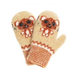 Children's mittens "Teddy bear" for a child 2-3 years old