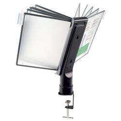 BRAUBERG / Desktop demosystem for 10 panels, with a clamp, with 10 gray panels A4